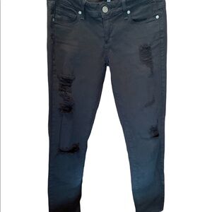 Paige woman’s distressed black skinny jeans size 26